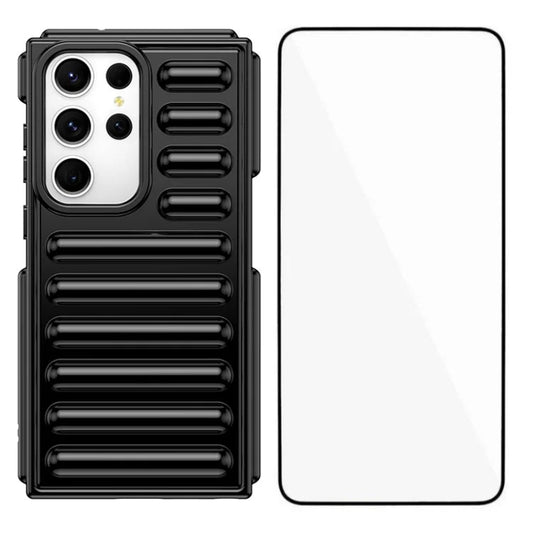 WANLONFENG LK Series for Samsung Galaxy S23 Ultra Case TPU Phone Cover with Screen Film Capsule Anti-Slip Grip