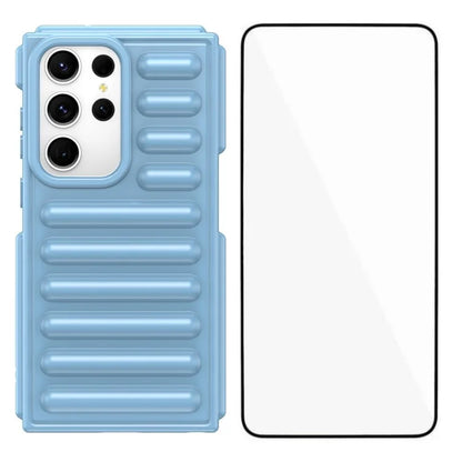 WANLONFENG LK Series for Samsung Galaxy S23 Ultra Case TPU Phone Cover with Screen Film Capsule Anti-Slip Grip