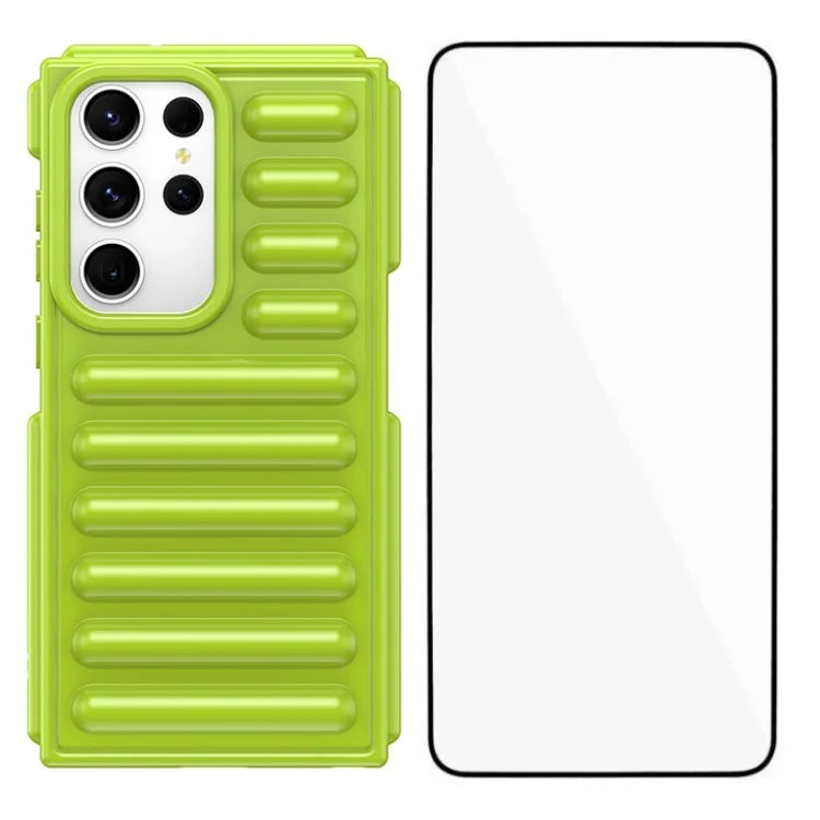 WANLONFENG LK Series for Samsung Galaxy S23 Ultra Case TPU Phone Cover with Screen Film Capsule Anti-Slip Grip