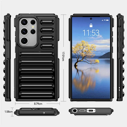 WANLONFENG LK Series for Samsung Galaxy S23 Ultra Case TPU Phone Cover with Screen Film Capsule Anti-Slip Grip