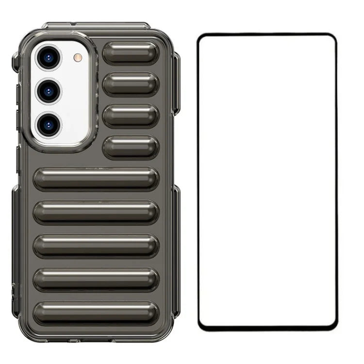 WANLONFENG LK Series for Samsung Galaxy S23 Case with Screen Film Shockproof TPU Phone Cover Capsule Design