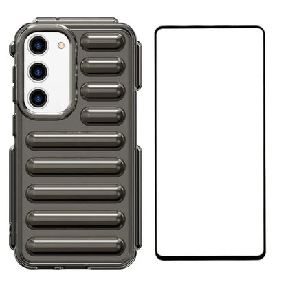 WANLONFENG LK Series for Samsung Galaxy S23 Case with Screen Film Shockproof TPU Phone Cover Capsule Design