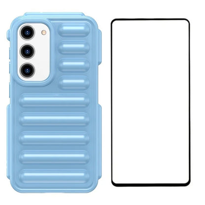 WANLONFENG LK Series for Samsung Galaxy S23 Case with Screen Film Shockproof TPU Phone Cover Capsule Design