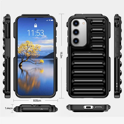 WANLONFENG LK Series for Samsung Galaxy S23 Case with Screen Film Shockproof TPU Phone Cover Capsule Design