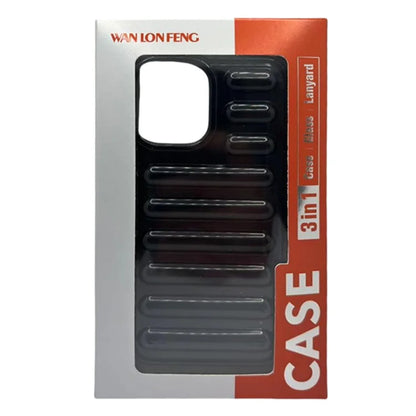 WANLONFENG LK Series for Samsung Galaxy S23 Case with Screen Film Shockproof TPU Phone Cover Capsule Design