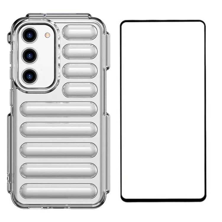 WANLONFENG LK Series for Samsung Galaxy S23 Case with Screen Film Shockproof TPU Phone Cover Capsule Design