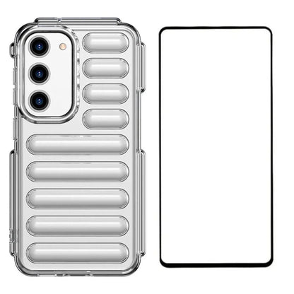 WANLONFENG LK Series for Samsung Galaxy S23 Case with Screen Film Shockproof TPU Phone Cover Capsule Design