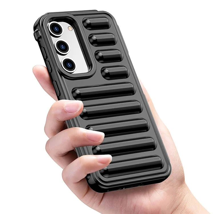 WANLONFENG LK Series for Samsung Galaxy S23 Case with Screen Film Shockproof TPU Phone Cover Capsule Design