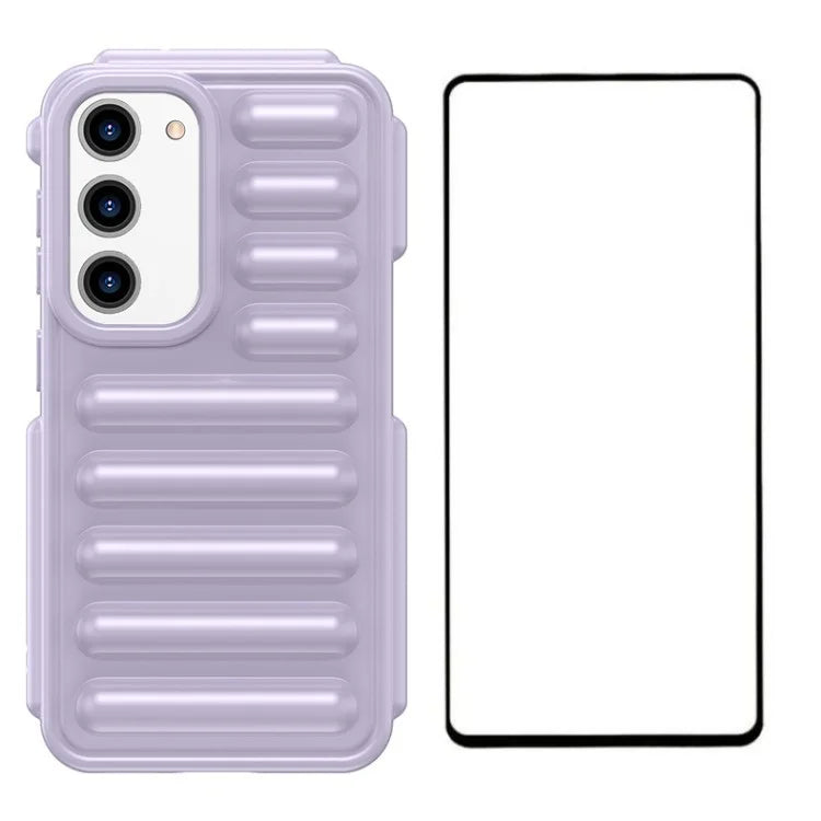 WANLONFENG LK Series for Samsung Galaxy S23 Case with Screen Film Shockproof TPU Phone Cover Capsule Design