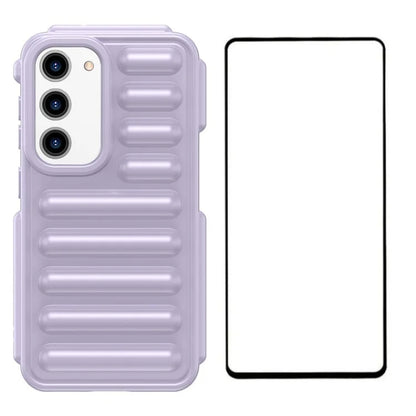 WANLONFENG LK Series for Samsung Galaxy S23 Case with Screen Film Shockproof TPU Phone Cover Capsule Design