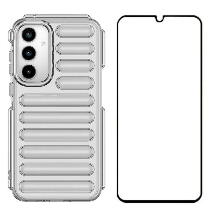 WANLONFENG LK Series for Samsung Galaxy A15 4G / 5G Case TPU Capsule Back Phone Cover with Screen Film
