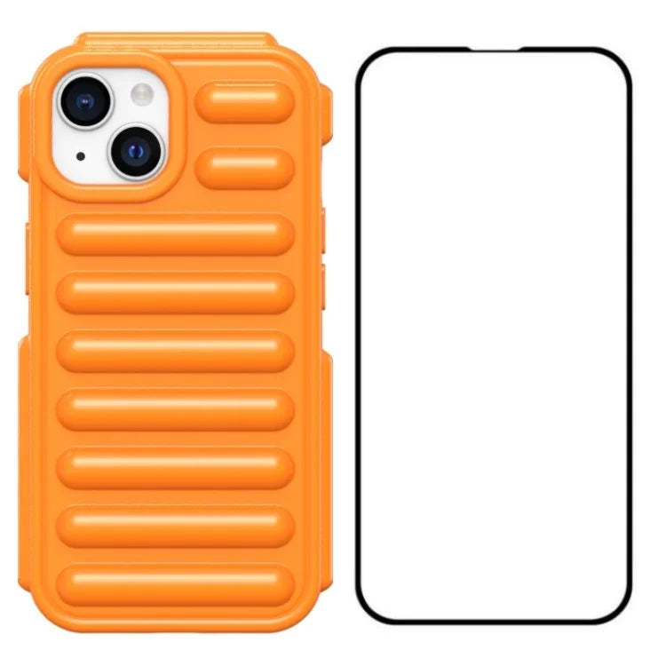 WANLONFENG LK Series for iPhone 13 Case with Screen Film Flexible TPU Phone Cover 3D Capsule