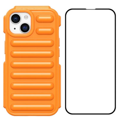 WANLONFENG LK Series for iPhone 13 Case with Screen Film Flexible TPU Phone Cover 3D Capsule