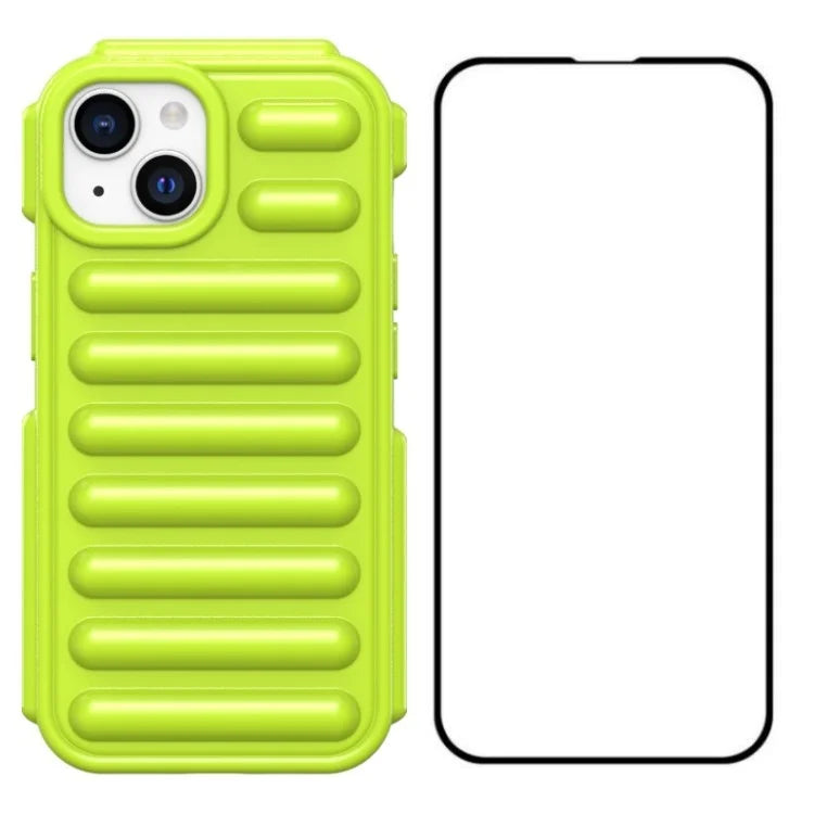 WANLONFENG LK Series for iPhone 13 Case with Screen Film Flexible TPU Phone Cover 3D Capsule
