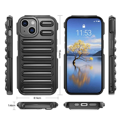 WANLONFENG LK Series for iPhone 13 Case with Screen Film Flexible TPU Phone Cover 3D Capsule