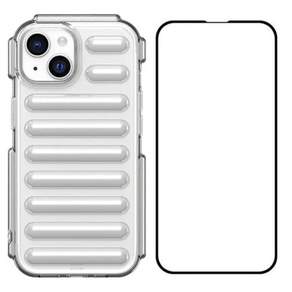 WANLONFENG LK Series for iPhone 13 Case with Screen Film Flexible TPU Phone Cover 3D Capsule