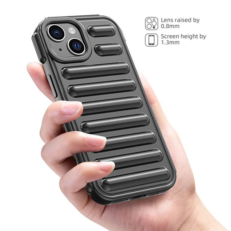 WANLONFENG LK Series for iPhone 13 Case with Screen Film Flexible TPU Phone Cover 3D Capsule