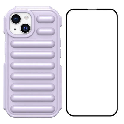 WANLONFENG LK Series for iPhone 13 Case with Screen Film Flexible TPU Phone Cover 3D Capsule