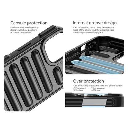 WANLONFENG LK Series for iPhone 13 Case with Screen Film Flexible TPU Phone Cover 3D Capsule