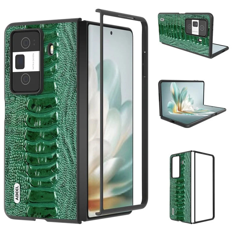 ABEEL For Honor Magic Vs3 5G Case Crocodile Texture Genuine Cow Leather Back Cover