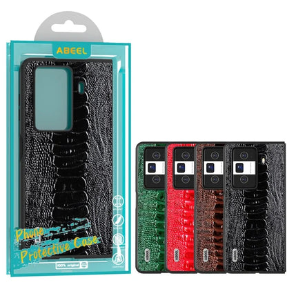 ABEEL For Honor Magic Vs3 5G Case Crocodile Texture Genuine Cow Leather Back Cover