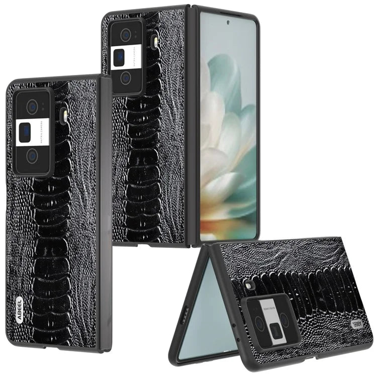 ABEEL For Honor Magic Vs3 5G Case Crocodile Texture Genuine Cow Leather Back Cover