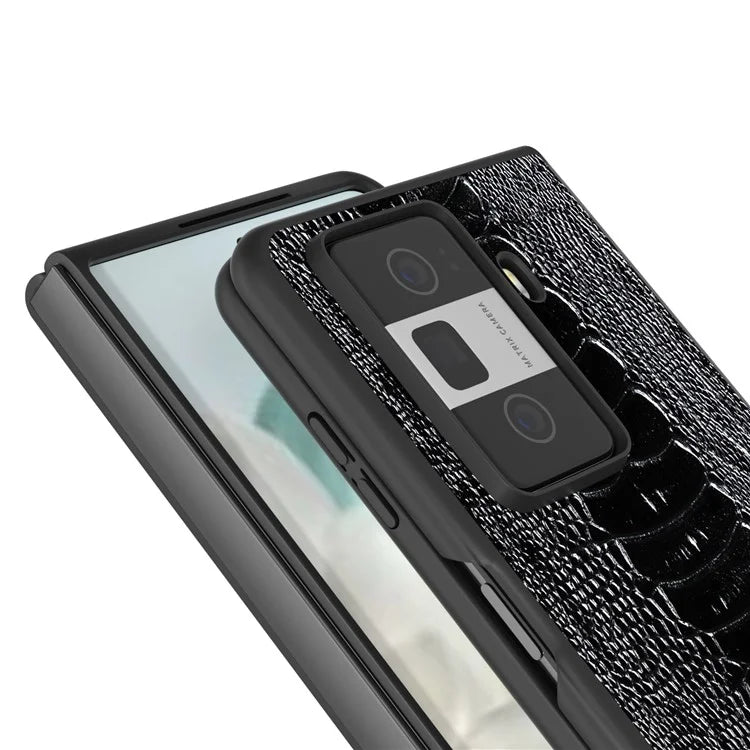 ABEEL For Honor Magic Vs3 5G Case Crocodile Texture Genuine Cow Leather Back Cover