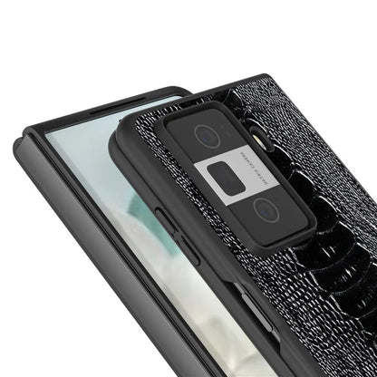 ABEEL For Honor Magic Vs3 5G Case Crocodile Texture Genuine Cow Leather Back Cover