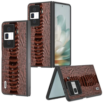 ABEEL For Honor Magic Vs3 5G Case Crocodile Texture Genuine Cow Leather Back Cover