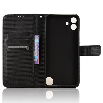 For Nothing CMF Phone 1 Case PU Leather Diamond Texture Shockproof Phone Cover