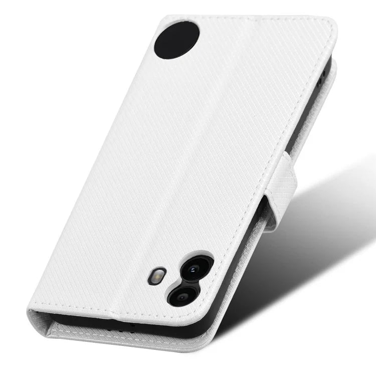 For Nothing CMF Phone 1 Case PU Leather Diamond Texture Shockproof Phone Cover