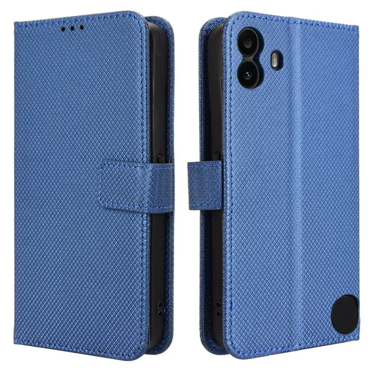For Nothing CMF Phone 1 Case PU Leather Diamond Texture Shockproof Phone Cover