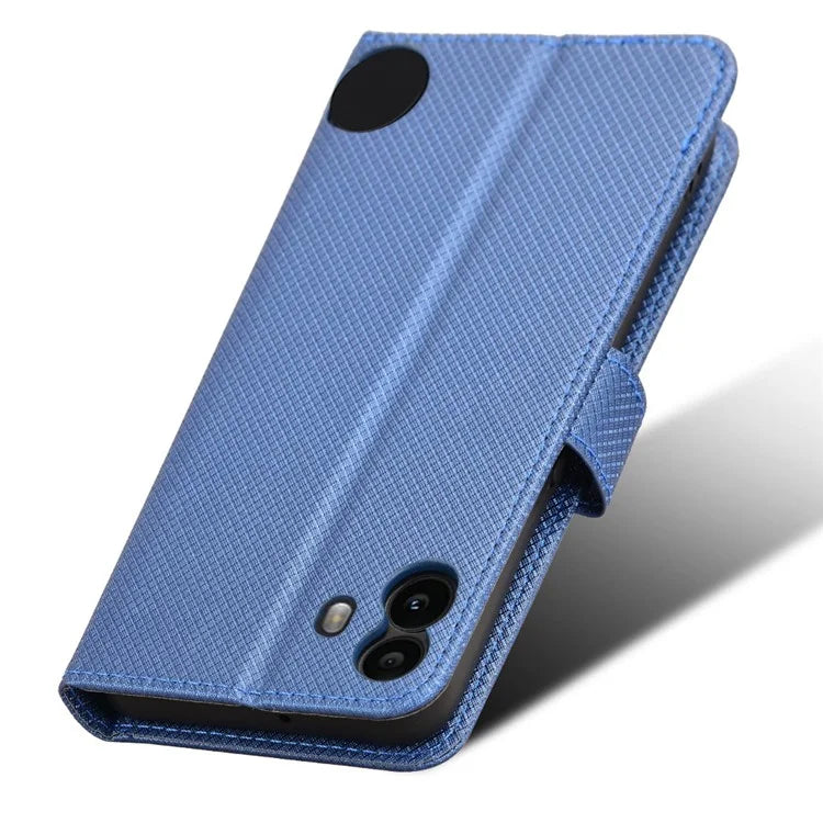 For Nothing CMF Phone 1 Case PU Leather Diamond Texture Shockproof Phone Cover