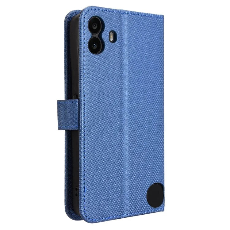 For Nothing CMF Phone 1 Case PU Leather Diamond Texture Shockproof Phone Cover
