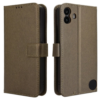 For Nothing CMF Phone 1 Case PU Leather Diamond Texture Shockproof Phone Cover