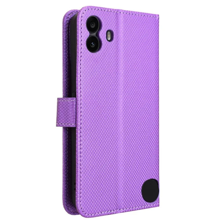 For Nothing CMF Phone 1 Case PU Leather Diamond Texture Shockproof Phone Cover