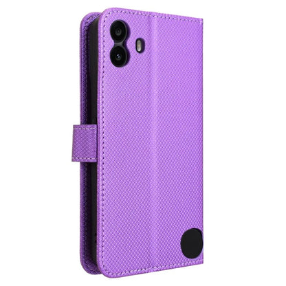 For Nothing CMF Phone 1 Case PU Leather Diamond Texture Shockproof Phone Cover