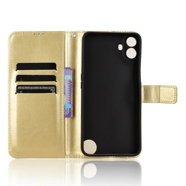 For Nothing CMF Phone 1 Wallet Case Crazy Horse Texture Leather Phone Cover