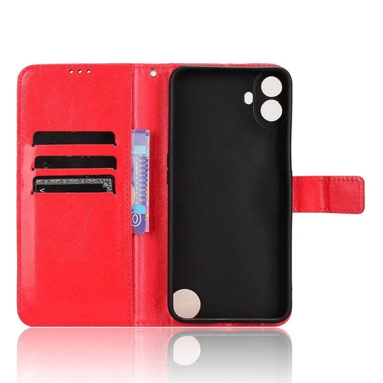 For Nothing CMF Phone 1 Wallet Case Crazy Horse Texture Leather Phone Cover