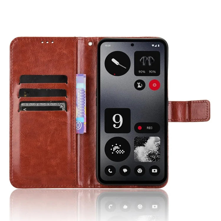 For Nothing CMF Phone 1 Wallet Case Crazy Horse Texture Leather Phone Cover