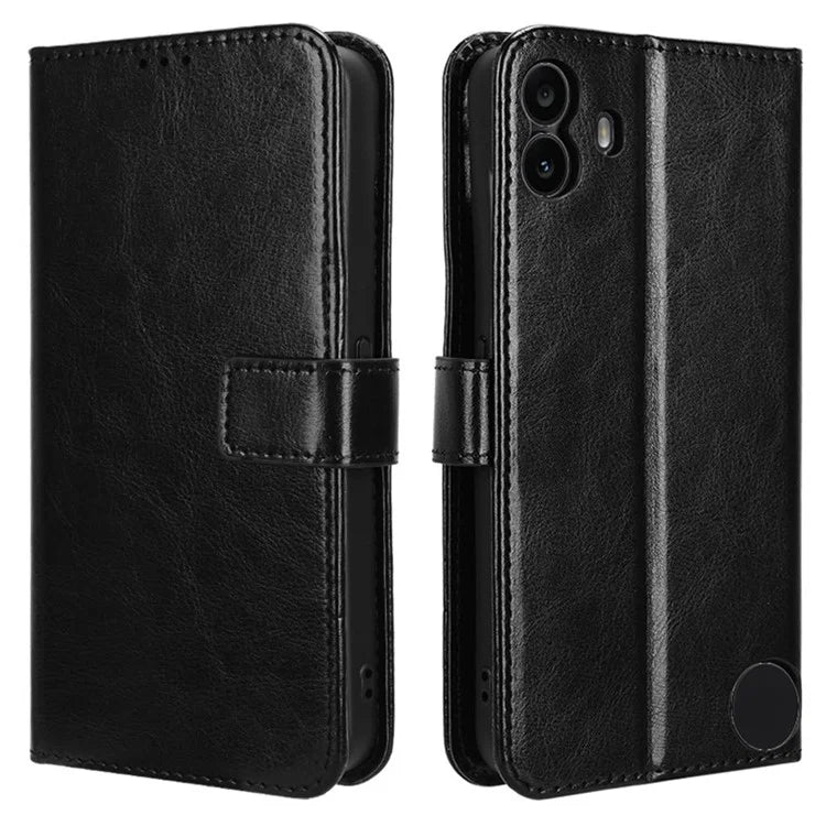 For Nothing CMF Phone 1 Wallet Case Crazy Horse Texture Leather Phone Cover