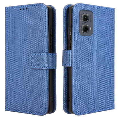For Motorola Edge (2024) 5G Shockproof Case PU Leather Phone Cover Diamond Texture