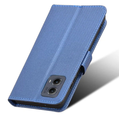 For Motorola Edge (2024) 5G Shockproof Case PU Leather Phone Cover Diamond Texture