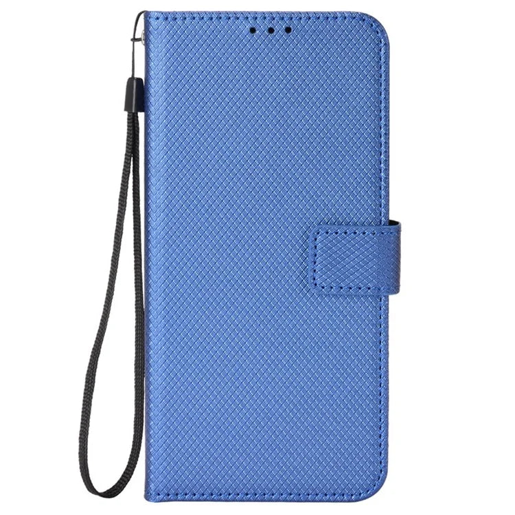 For Motorola Edge (2024) 5G Shockproof Case PU Leather Phone Cover Diamond Texture
