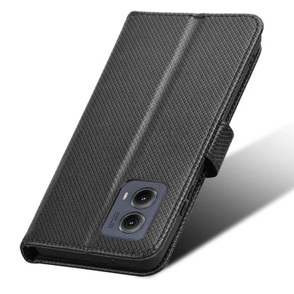 For Motorola Edge (2024) 5G Shockproof Case PU Leather Phone Cover Diamond Texture