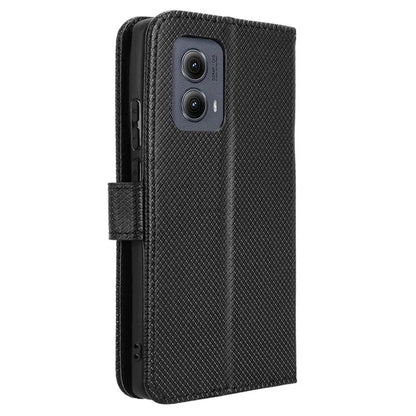 For Motorola Edge (2024) 5G Shockproof Case PU Leather Phone Cover Diamond Texture