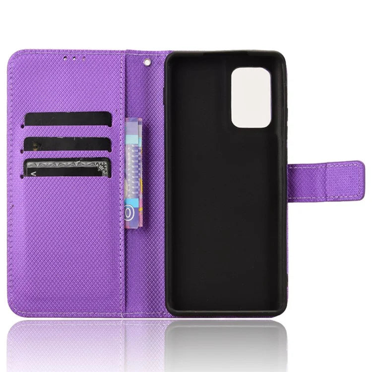 For Motorola Edge (2024) 5G Shockproof Case PU Leather Phone Cover Diamond Texture