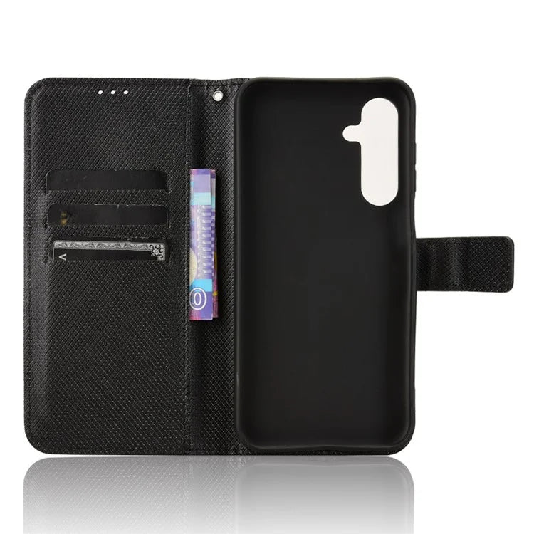 For Samsung Galaxy M35 5G Case Diamond Texture PU Leather Phone Cover