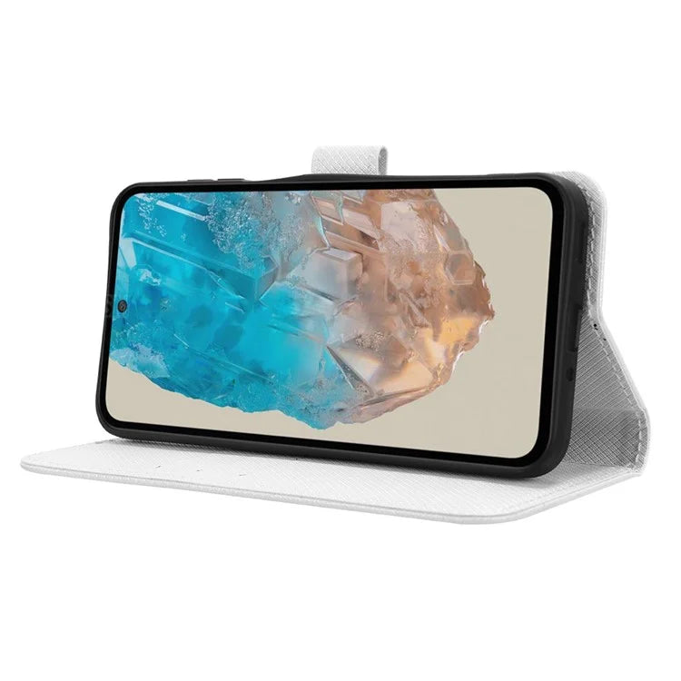 For Samsung Galaxy M35 5G Case Diamond Texture PU Leather Phone Cover