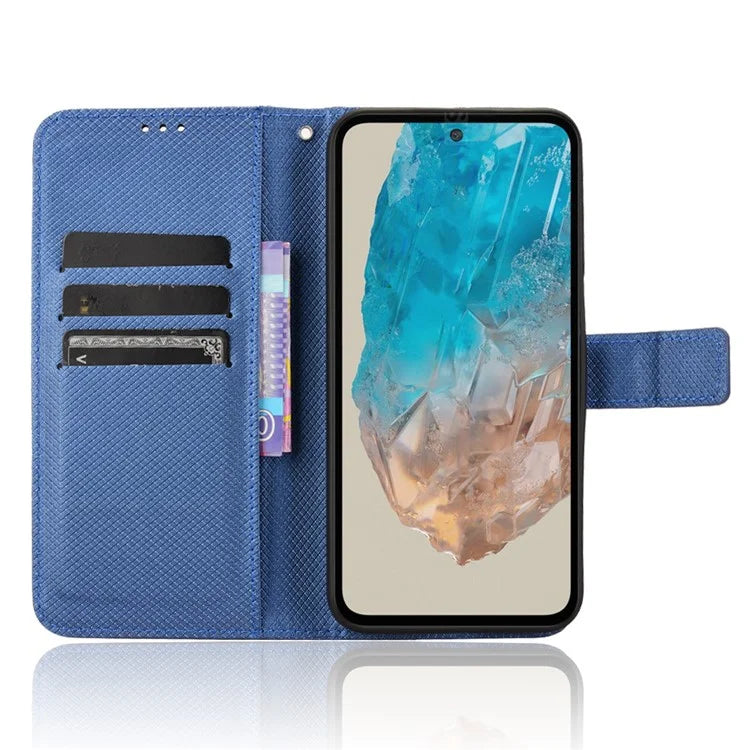 For Samsung Galaxy M35 5G Case Diamond Texture PU Leather Phone Cover